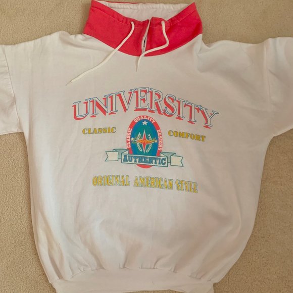 Vintage Oversized University Hoodie | White - Picture 2 of 9